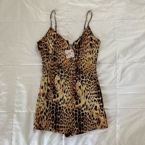 Copper Closet Jaguar Print Romper